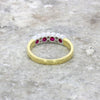 9ct Yellow Gold 0.18cts Diamond & Ruby Half Eternity Ring | H&H