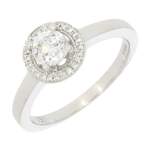 18ct White Gold 0.58ct Halo Cluster Diamond Ring | H&H Family Jewellers