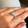 18ct White Gold 0.50ct Halo Cluster Diamond Ring | H&H Family Jewellers
