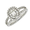 18ct White Gold 1.05ct Diamond Cluster Ring