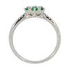 9ct White Gold Emerald And Diamond Cluster Ring | H&H Family Jewellers