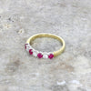 9ct Yellow Gold 0.21ct Diamond & Ruby Half Eternity Ring | H&H