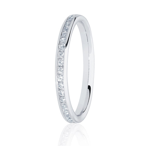 Platinum 0.16cts Diamond Wedding Ring