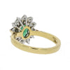 18ct Yellow Gold 1.50ct Emerald & 0.54 Diamond Cluster Ring