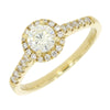 18ct Yellow Gold Brilliant Cut 0.50ct Diamond Halo Cluster Ring | H&H