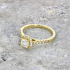 18ct Yellow Gold Brilliant Cut 0.50ct Diamond Halo Cluster Ring | H&H