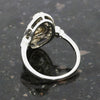 9ct White Gold Diamond Ring in a Vintage Boat Design