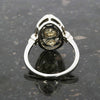 9ct White Gold Diamond Ring in a Vintage Boat Design