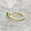 18ct Yellow Gold Pear Shape Emerald and Diamond Cluster Ring | H&H