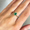 18ct Yellow Gold Pear Shape Emerald and Diamond Cluster Ring | H&H