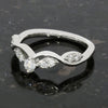 Platinum Diamond Set Wishbone Ring 0.33cts | H&H Family Jewellers