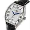 Rotary '1895' Tonneau Automatic Black Leather Strap Mens Watch RGS10061/01