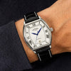 Rotary '1895' Tonneau Automatic Black Leather Strap Mens Watch RGS10061/01
