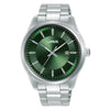 Lorus Green Dial Stainless Steel Bracelet Mens Watch RH929RX9
