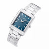Lorus Blue Rectangular Dial Stainless Steel Bracelet Mens Watch RH935RX9