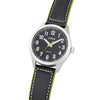 Lorus Sports Black Dial Leather Strap Mens Watch RH985RX9
