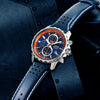 Lorus Chronograph Blue Leather Strap Mens Watch RM379JX9