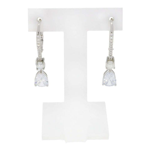 Lido Pearls Cubic Zirconia Freshwater Pearl Drop Earrings RP034E