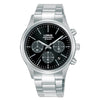 Lorus Black Dial Chronograph Mens Watch RT329LX9