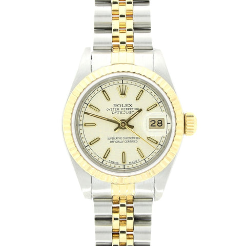 Pre Owned Rolex Oyster Perpetual Lady Datejust 26 Bi Metal Ladies Watch 69173 RW0480 Papers (1992)