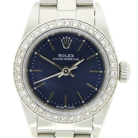 Pre Owned Rolex Oyster Perpetual Diamond Set Ladies Watch 67180 RW0490 (1997)