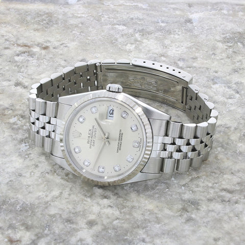 Rolex Oyster Perpetual Datejust 36 Mens Watch 16234 Papers (2001) | H&H