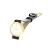 Pre Owned Ebel 9ct Gold Leather Strap Mechanical Ladies Watch RW0571