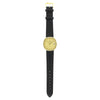 Mappin & Webb 9ct Gold Leather Strap Mens Quartz Watch Pre Owned | H&H