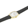Seiko 14ct Gold Leather Strap Quartz Ladies Watch Pre Owned RW0712