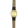 Seiko 14ct Gold Leather Strap Quartz Ladies Watch Pre Owned RW0712
