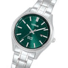 Lorus Solar Green Dial Stainless Steel Mens Watch RX391AX9