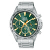 Lorus Green Dial Solar Chronograph Mens Watch RZ505AX9
