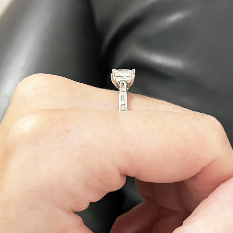 Platinum 1.05cts Solitaire Ring Princess Cut Centre Diamond | H&H