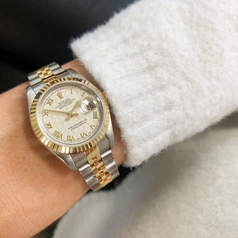 Pre Owned Rolex Oyster Perpetual Lady Datejust Bi Metal Watch 79173 RW0478 Papers (2004)
