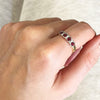9ct Yellow Gold 0.18cts Diamond & Ruby Half Eternity Ring | H&H