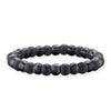Save Brave Onyx Black Bead Mens Bracelet SBB-BRUCE