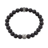 Save Brave Onyx Bead Mens Bracelet SBB-DR-1E-24O
