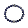 Save Brave Blue Tigers Eye Bead Mens Bracelet SBB-WI-1E-24BT