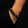 Save Brave Blue Tigers Eye Bead Mens Bracelet SBB-WI-1E-24BT