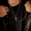Save Brave Stainless Steel Cross Mens Necklace SBN-BJORN