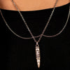 Save Brave Stainless Steel Mens Necklace SBN-BULLET