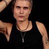 Save Brave Stainless Steel Mens Necklace SBN-BULLET