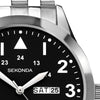 Sekonda Day Date Stainless Steel Mens Watch 1663 | H&H Jewellers