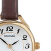 Sekonda Brown Leather Strap Ladies Watch 4701