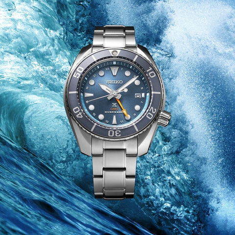 Seiko Aqua Prospex Sea Sumo Solar GMT Mens Divers Watch SFK001J1