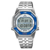 Seiko Essentials Digital Quartz Watch 'Rotocall' in Blue & Silvertone SMGG21P1