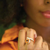Shrieking Violet Real Flower Sunflower Silver Ring SRA-01