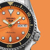 Seiko 5 Sports SKX Midi Orange Stainless Steel Mens Watch SRPK35K1