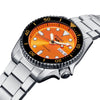 Seiko 5 Sports SKX Midi Orange Stainless Steel Mens Watch SRPK35K1