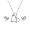 Hot Diamonds Double Heart Necklace and Earrings Gift Set SS158
